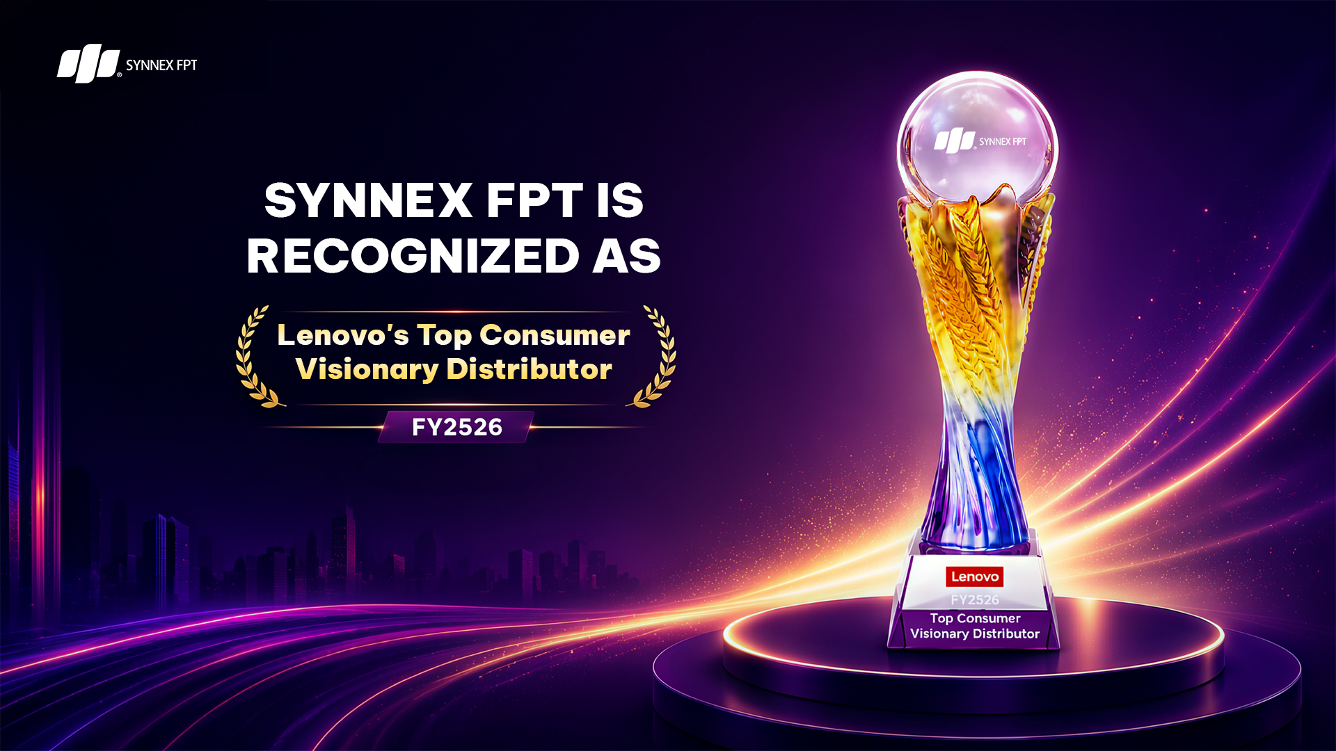 Synnex FPT received the Lenovo Top Consumer Visionary Distributor FY2526 award